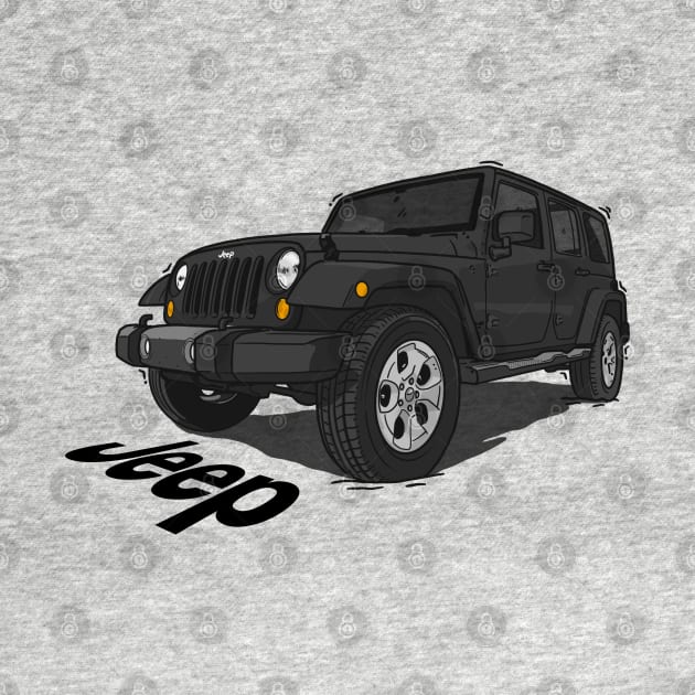 Jeep Wrangler - Black by 4x4 Sketch